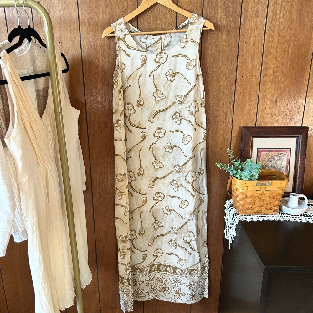 Vintage John Paul Richard Floral Maxi Dress‎ Sleeveless Boho Chic